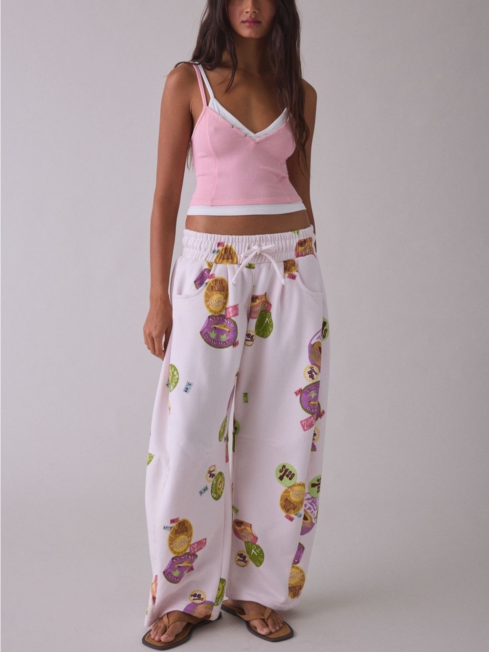 Urban Outfitters barrel leg artic pink